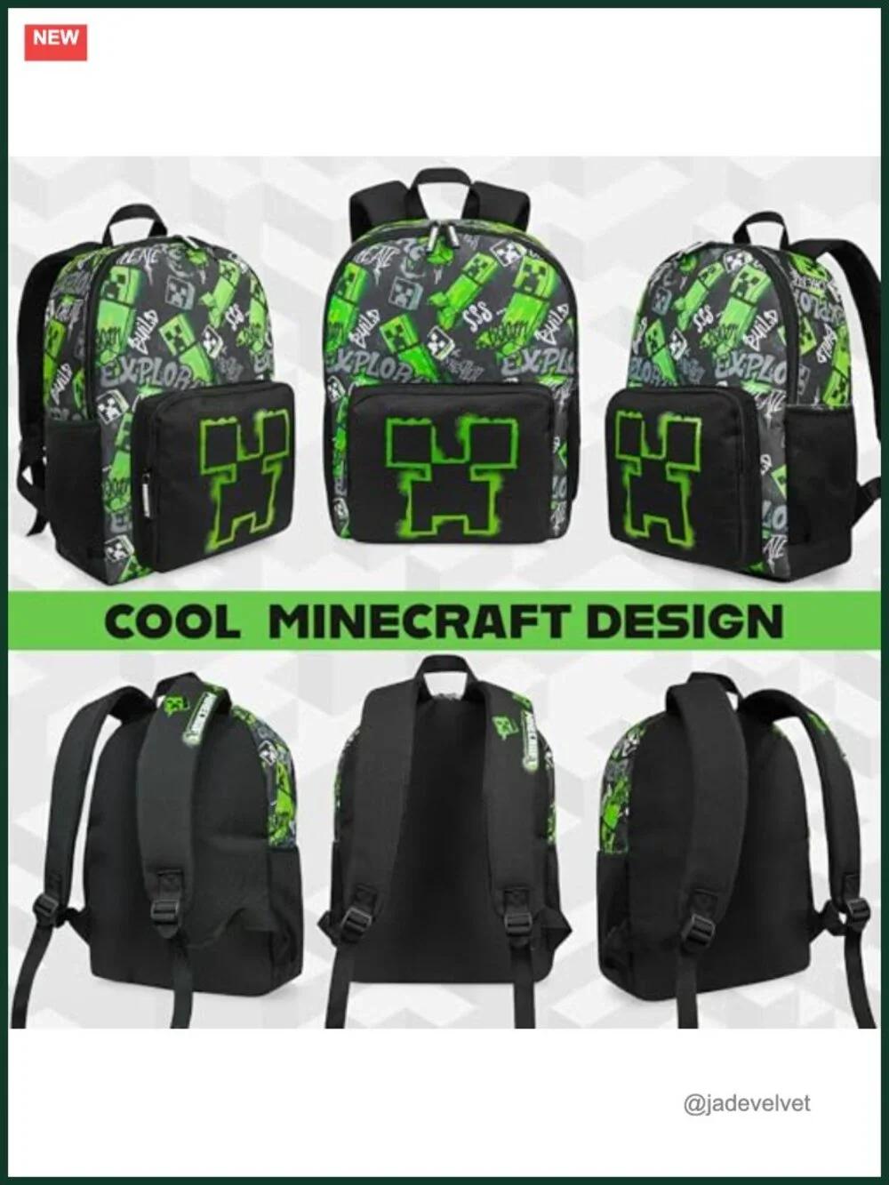 Kids Backpack with Zipped Pockets Adjustable Straps for Travel School
